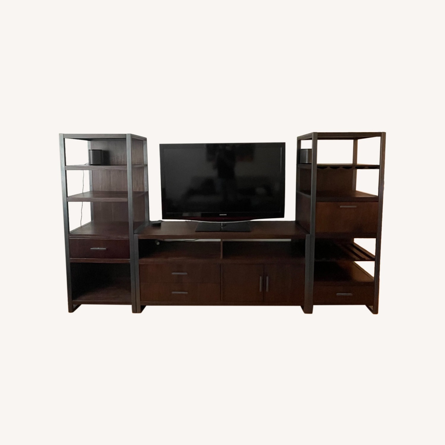 Raymour & Flanigan 3 Piece Console + Bar + Storage - image-0