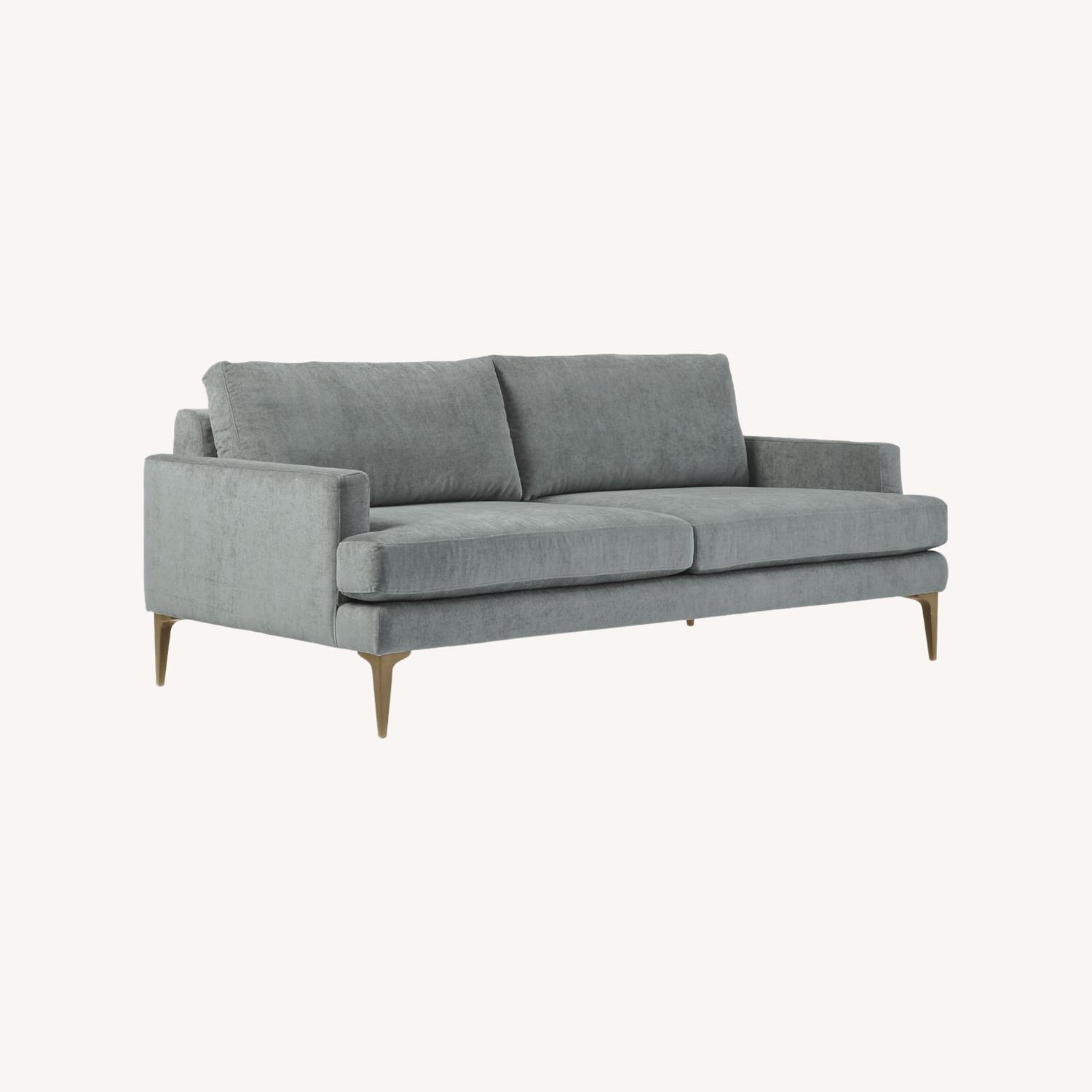 West Elm Andes 77” Grey Sofa - image-0