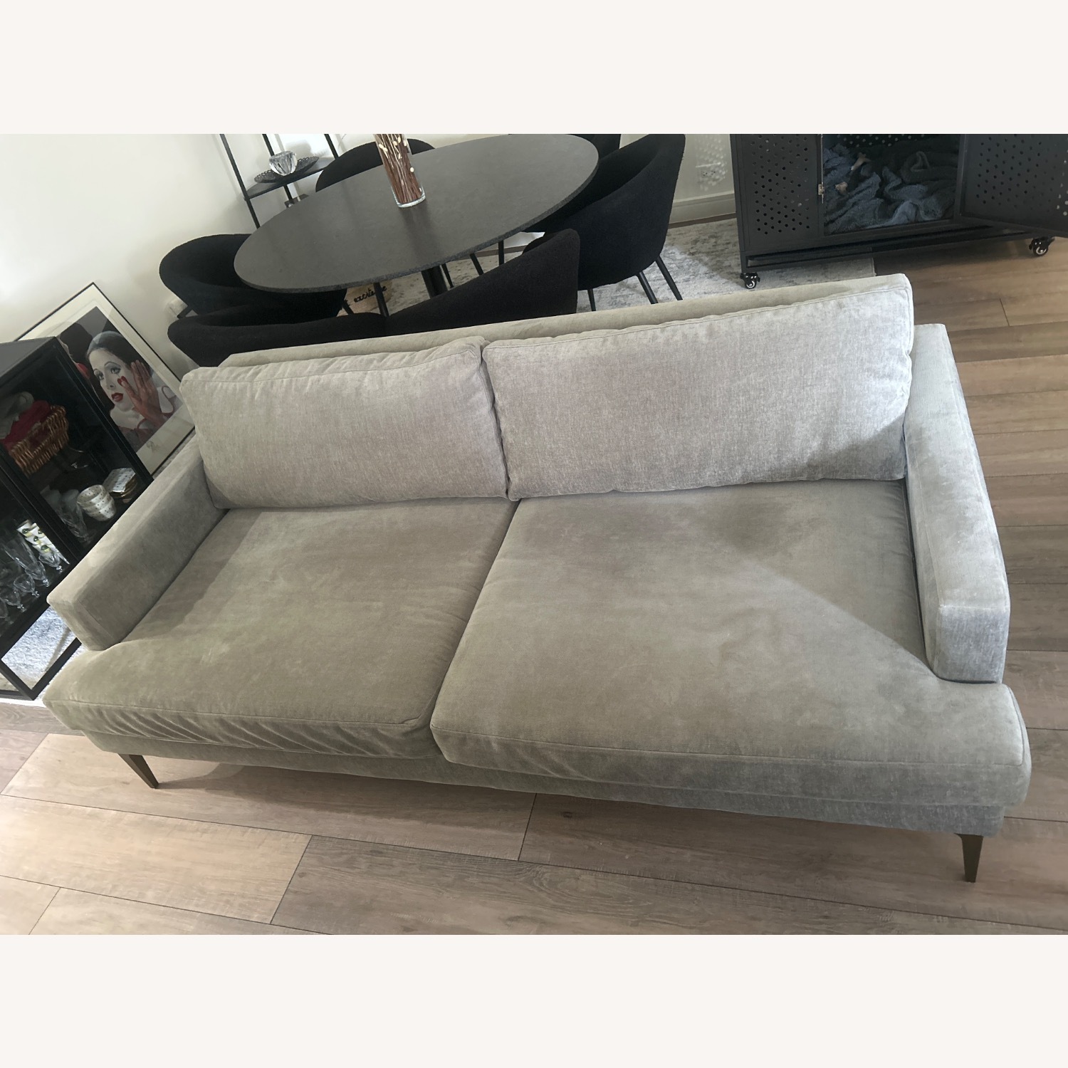 West Elm Andes 77” Grey Sofa - image-4