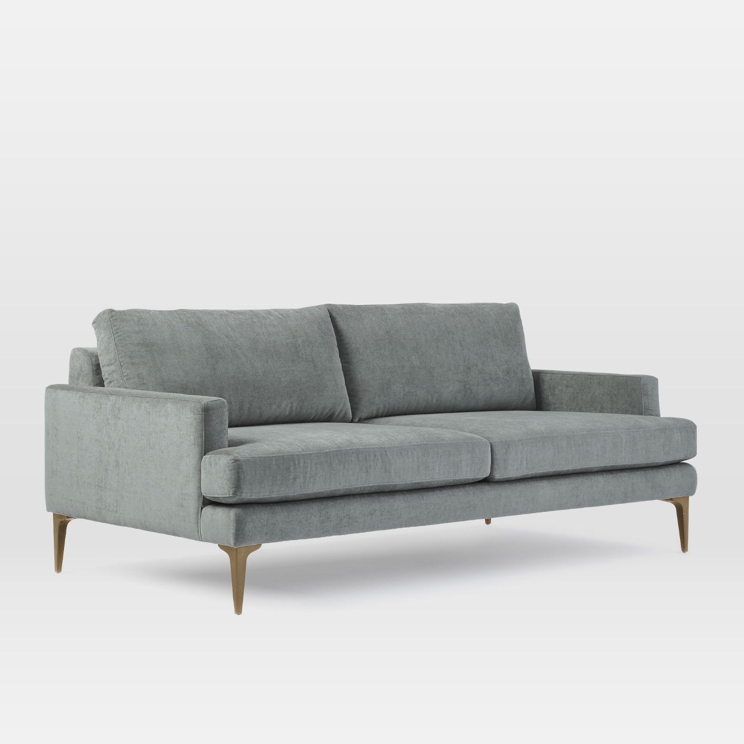 West Elm Andes 77” Grey Sofa - image-2