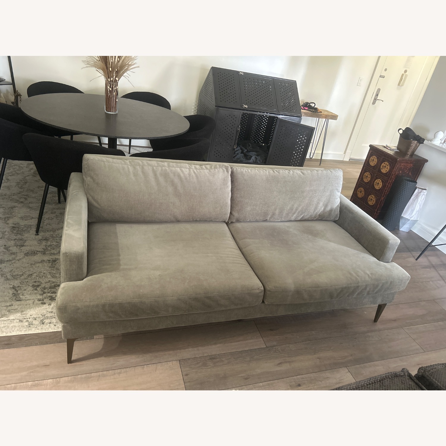 West Elm Andes 77” Grey Sofa - image-5