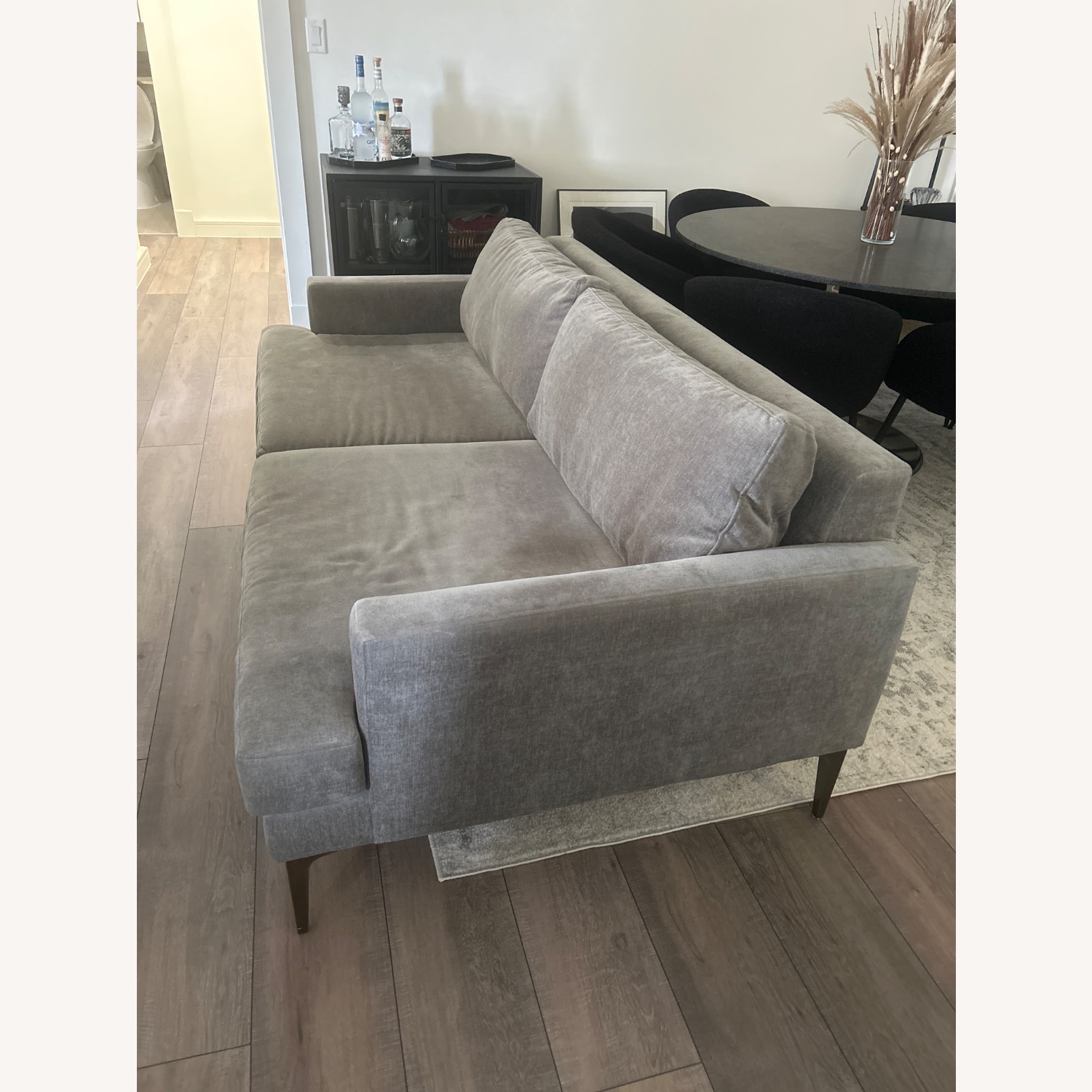 West Elm Andes 77” Grey Sofa - image-3