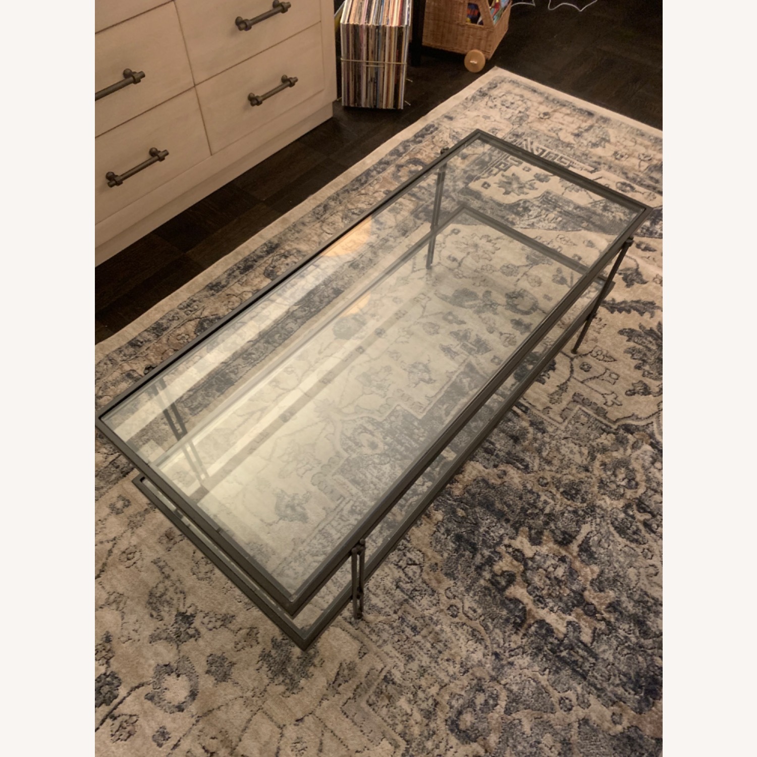 West Elm Fulton 2 Tiered Glass Coffee Table - image-3