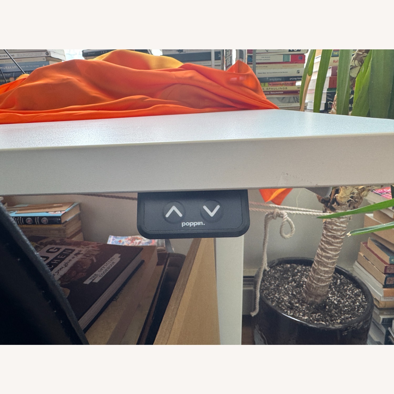 Poppin Series L Adjustable Desk in White - image-4