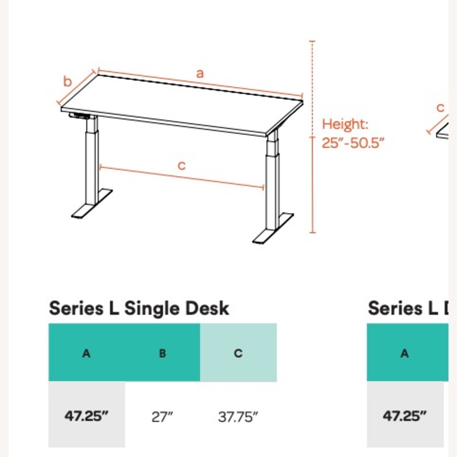 Poppin Series L Adjustable Desk in White - image-2