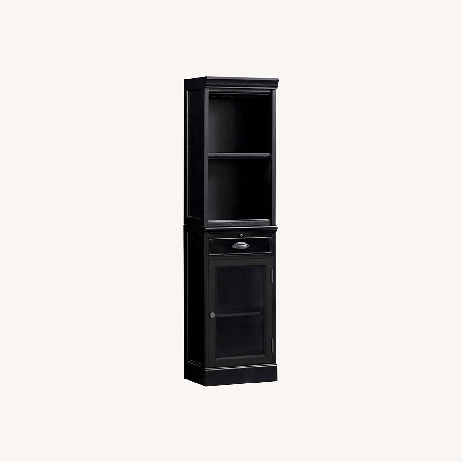 Pottery Barn Modular Black Bar Cabinet - image-0
