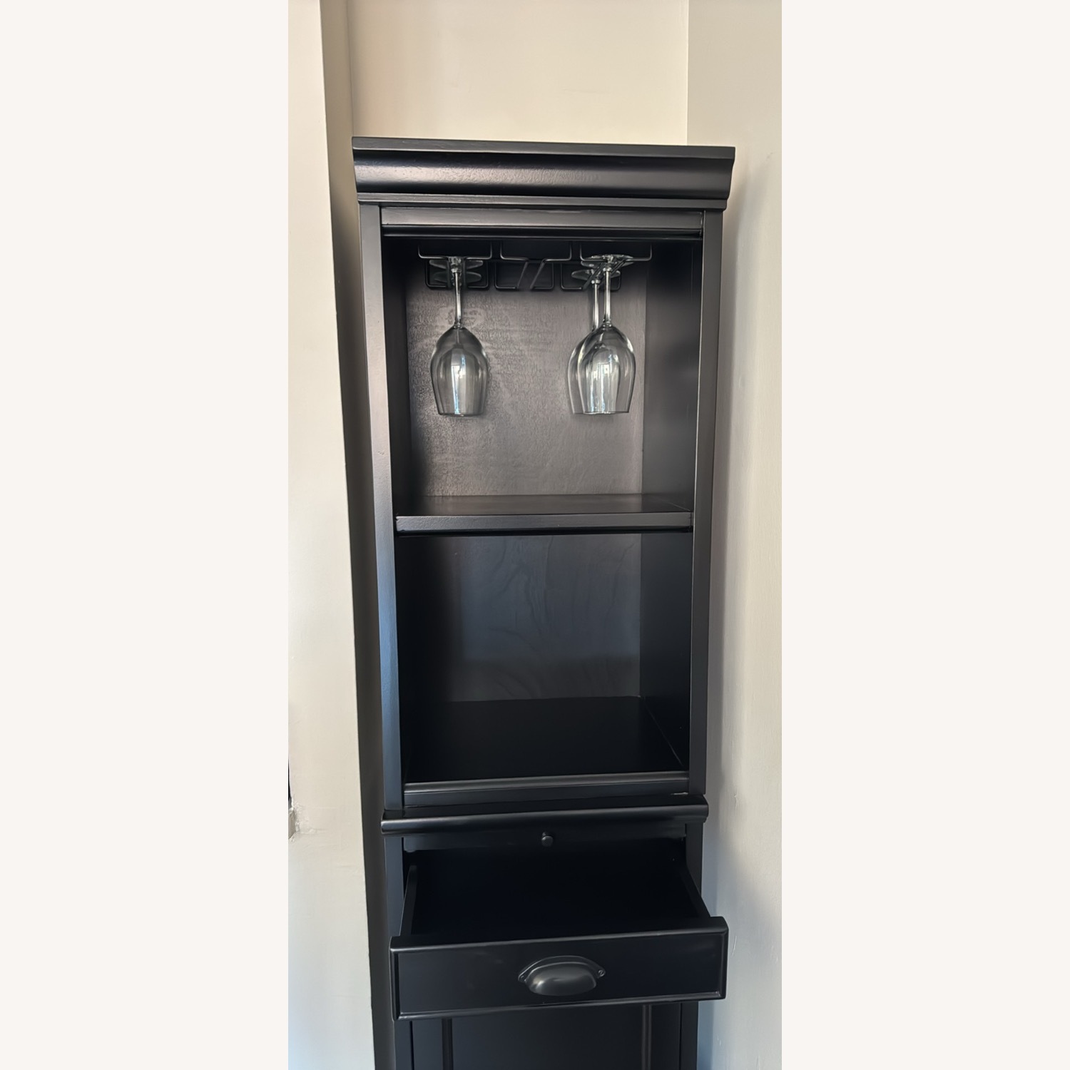 Pottery Barn Modular Black Bar Cabinet - image-3