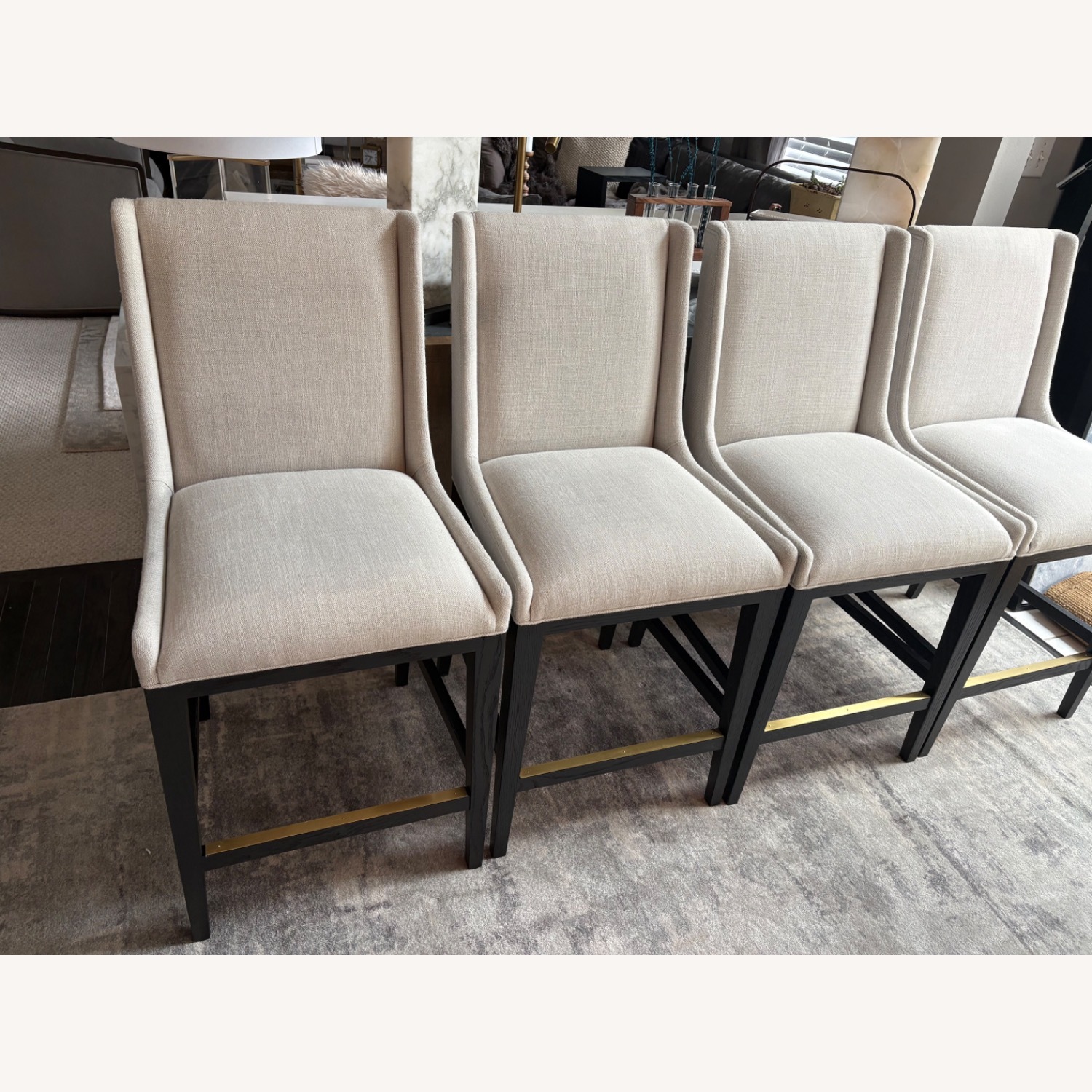 Restoration Hardware Leigh Armless Counter Stools  Set  - image-6