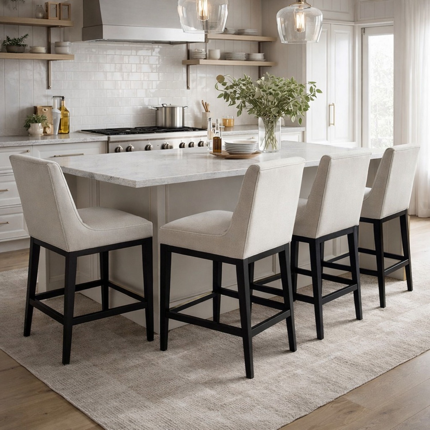 Restoration Hardware Leigh Armless Counter Stools Set - image-0