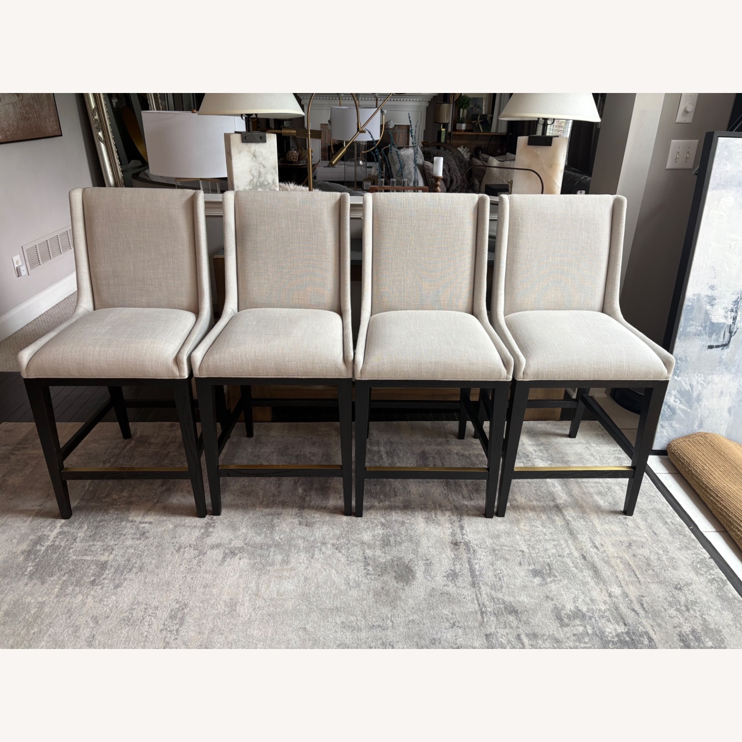 Restoration Hardware Leigh Armless Counter Stools  Set  - image-4