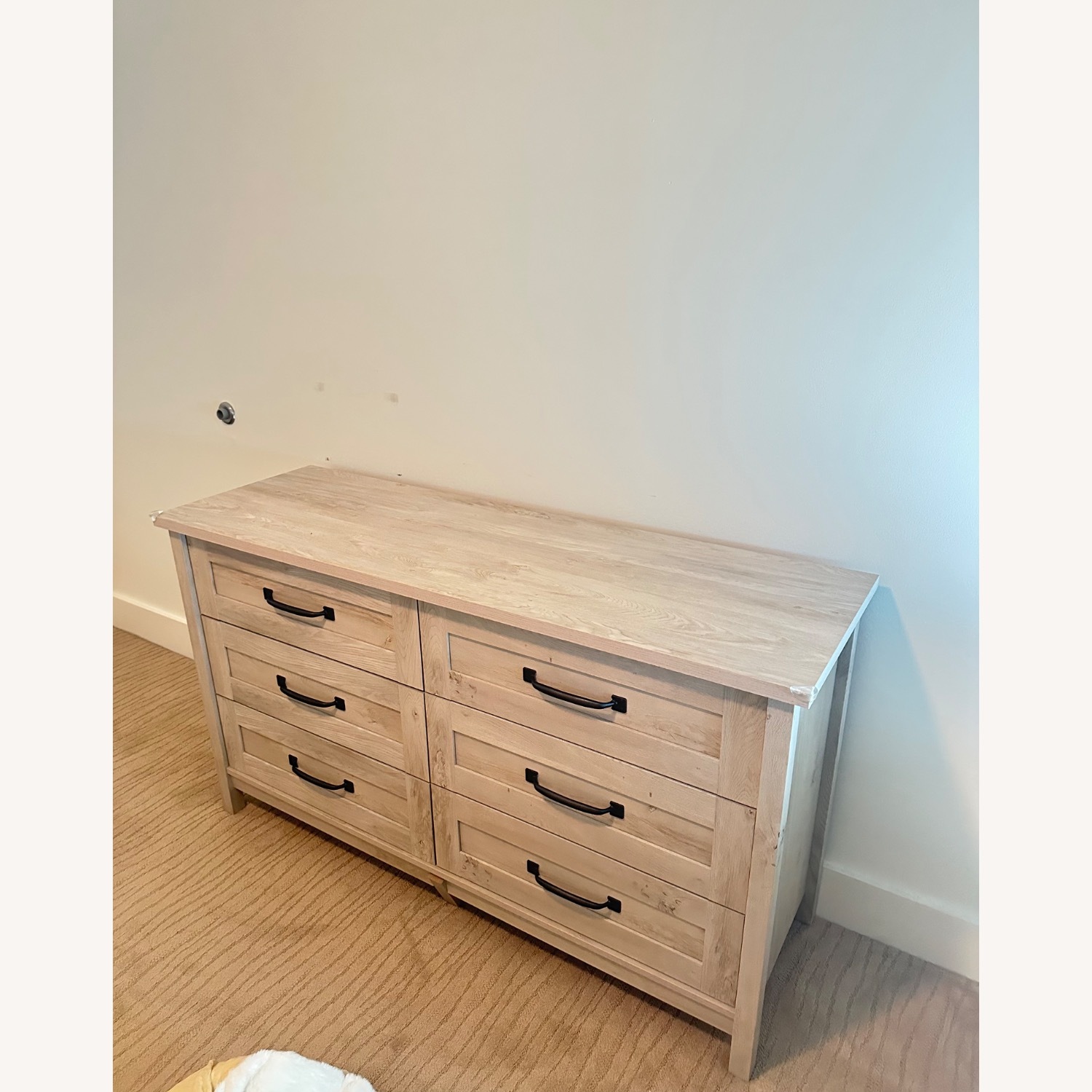 White Finish Rustic Wood Dresser  - image-1