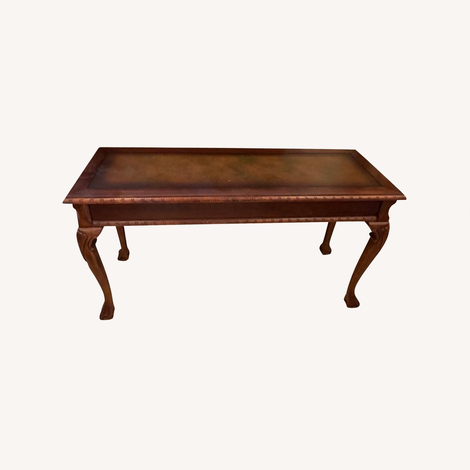 Traditional Chippendale Vintage Wood Console Table - image-0