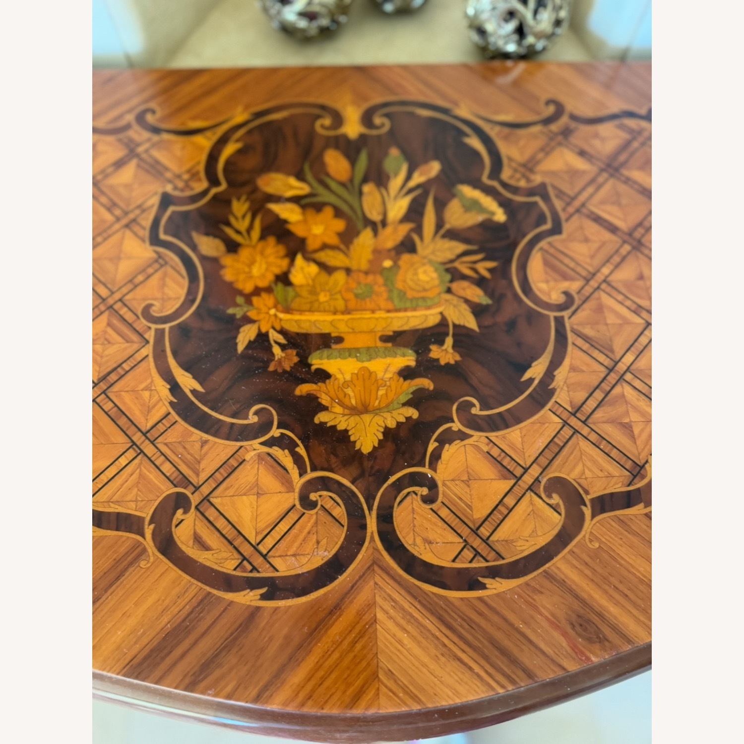 French Louis XV Style Vintage Wood Commode Cabinet - image-5