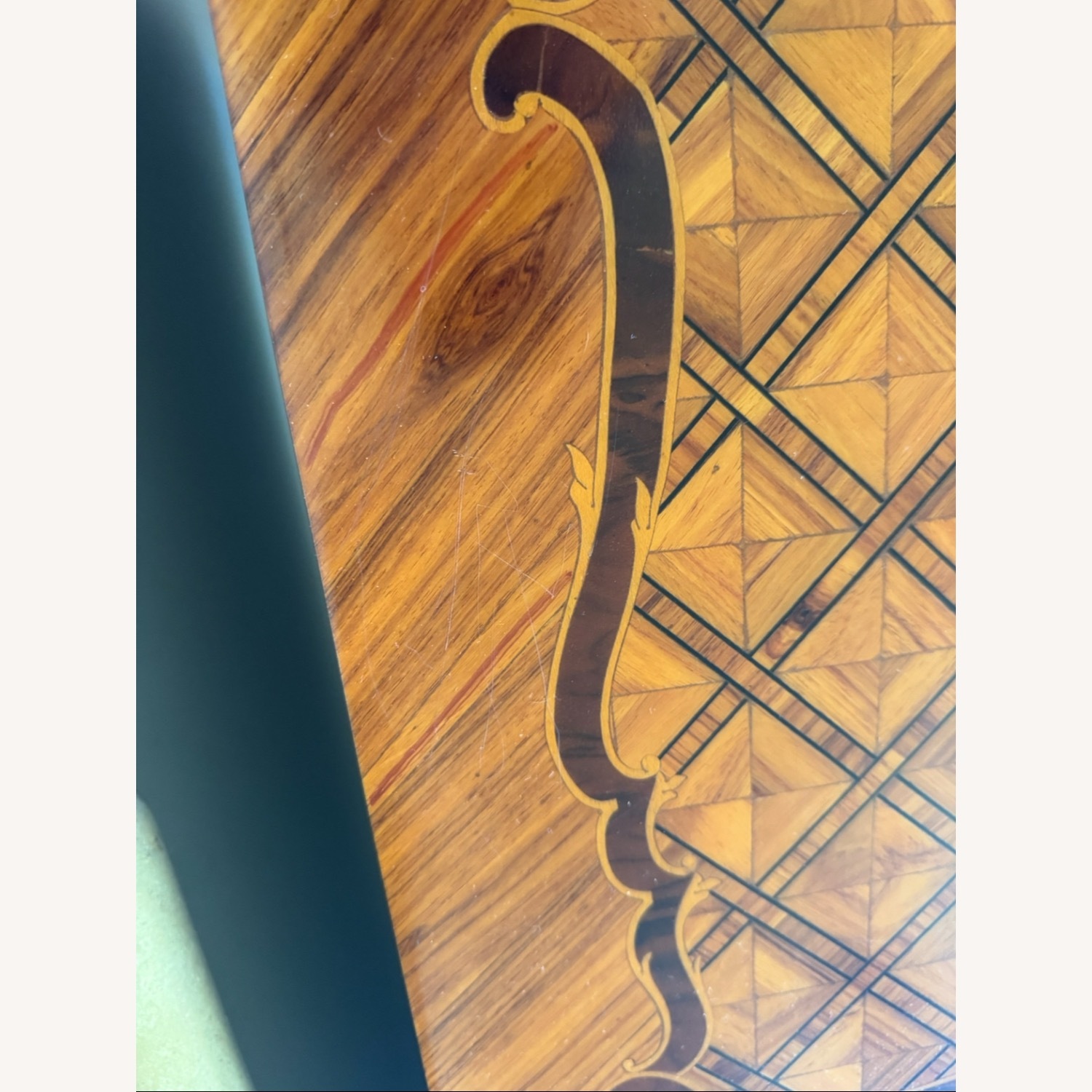 French Louis XV Style Vintage Wood Commode Cabinet - image-6