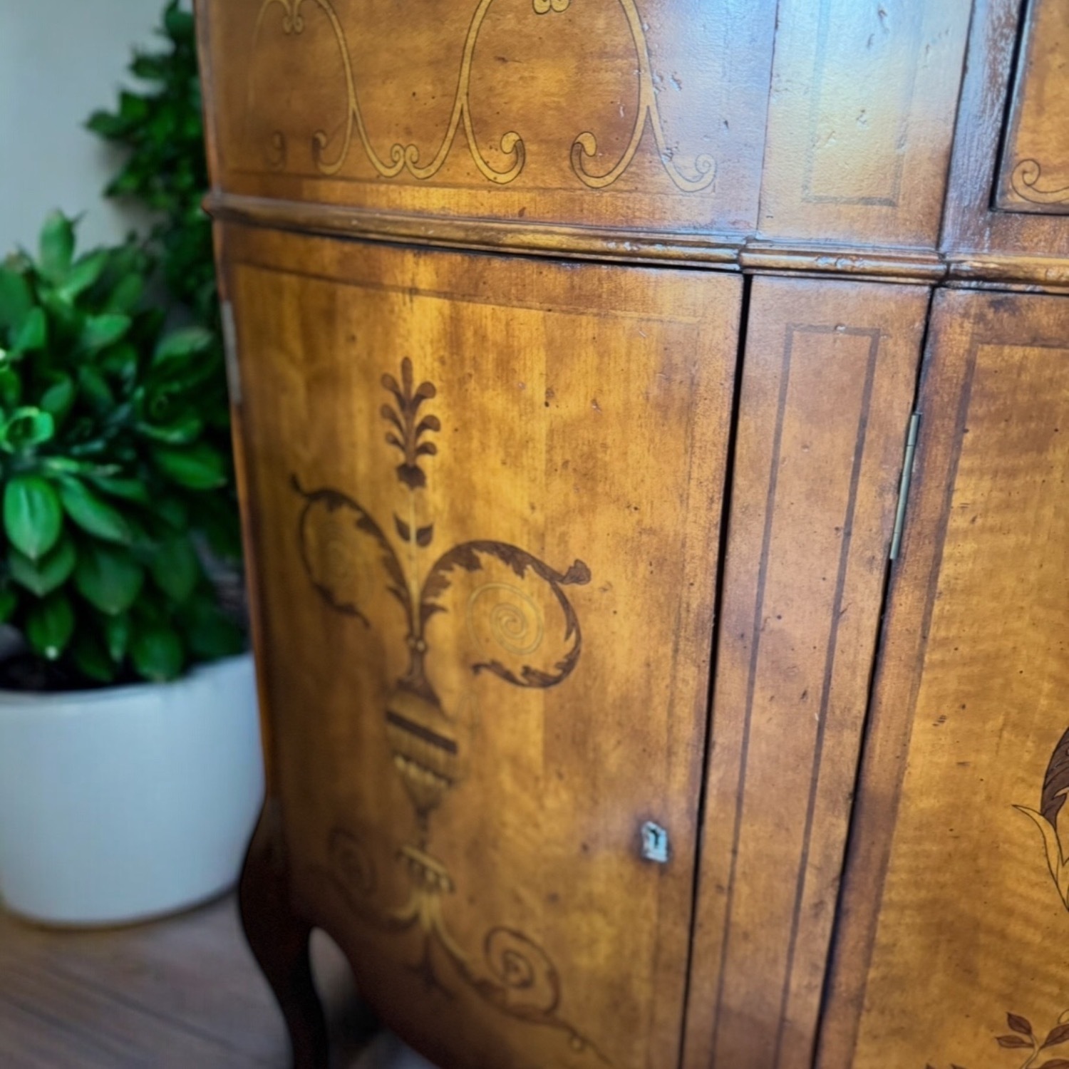 John Richard Half Moon Vintage Demilune Cabinet - image-7