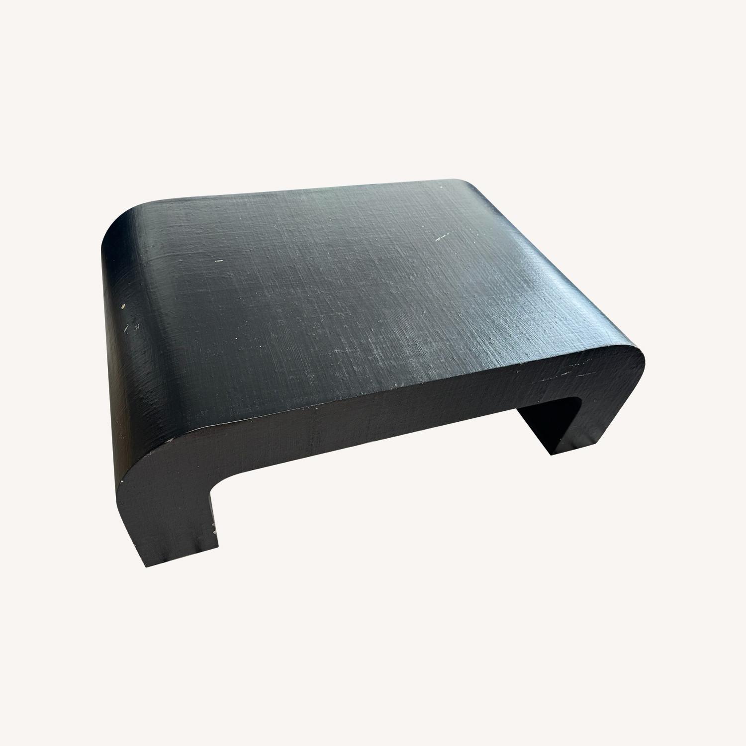 CB2 Crescent 46" Square Black Resin Coffee Table - image-6