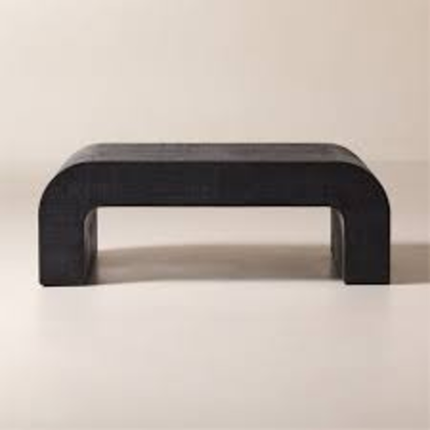 CB2 Crescent 46" Square Black Resin Coffee Table - image-5