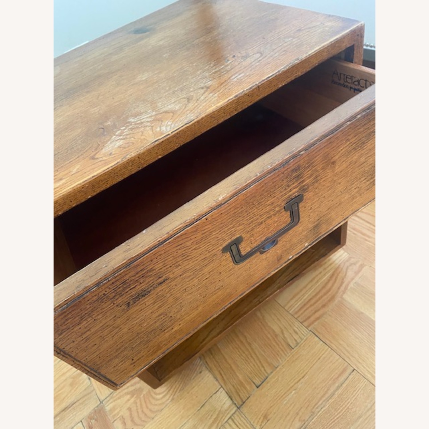 Henredon 1970's Campaign Style Nightstand - image-7