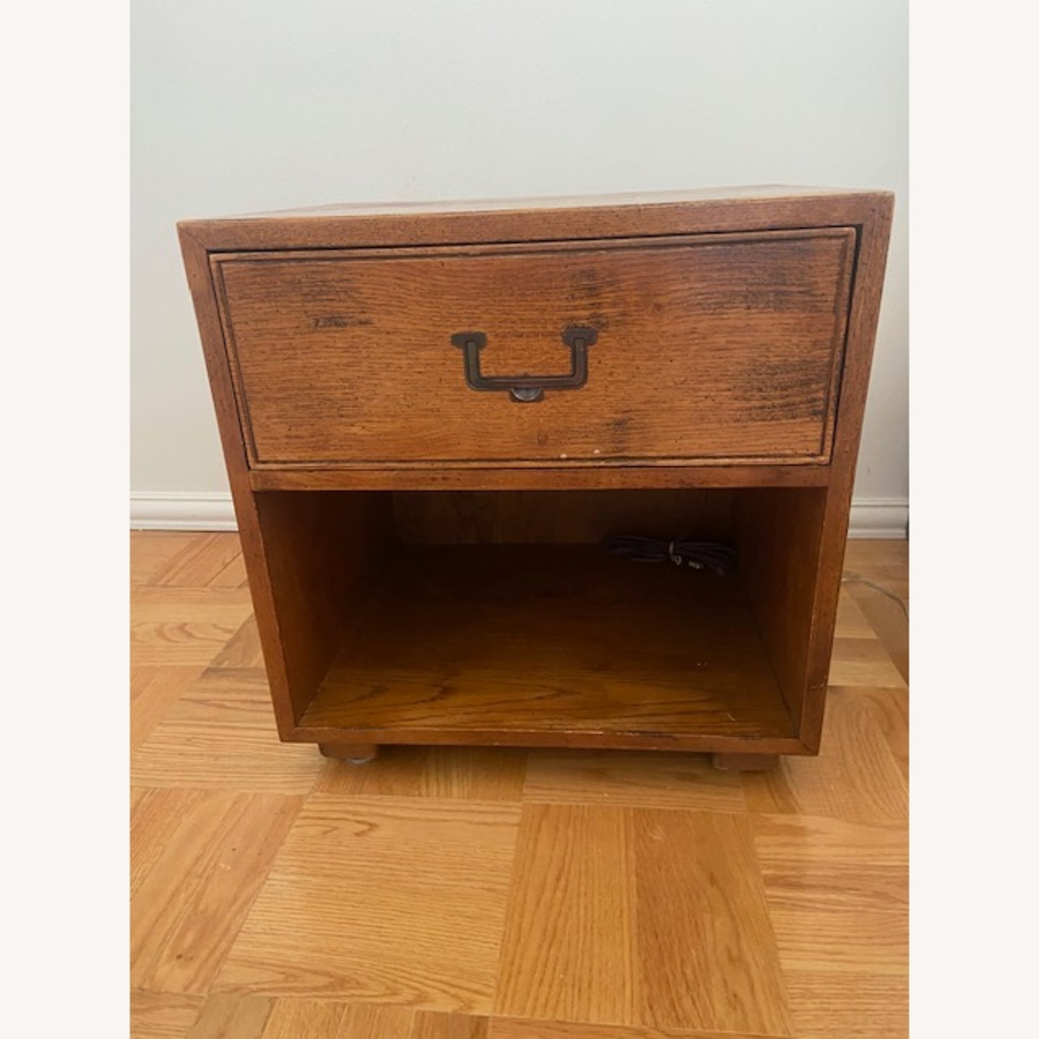 Henredon 1970's Campaign Style Nightstand - image-1