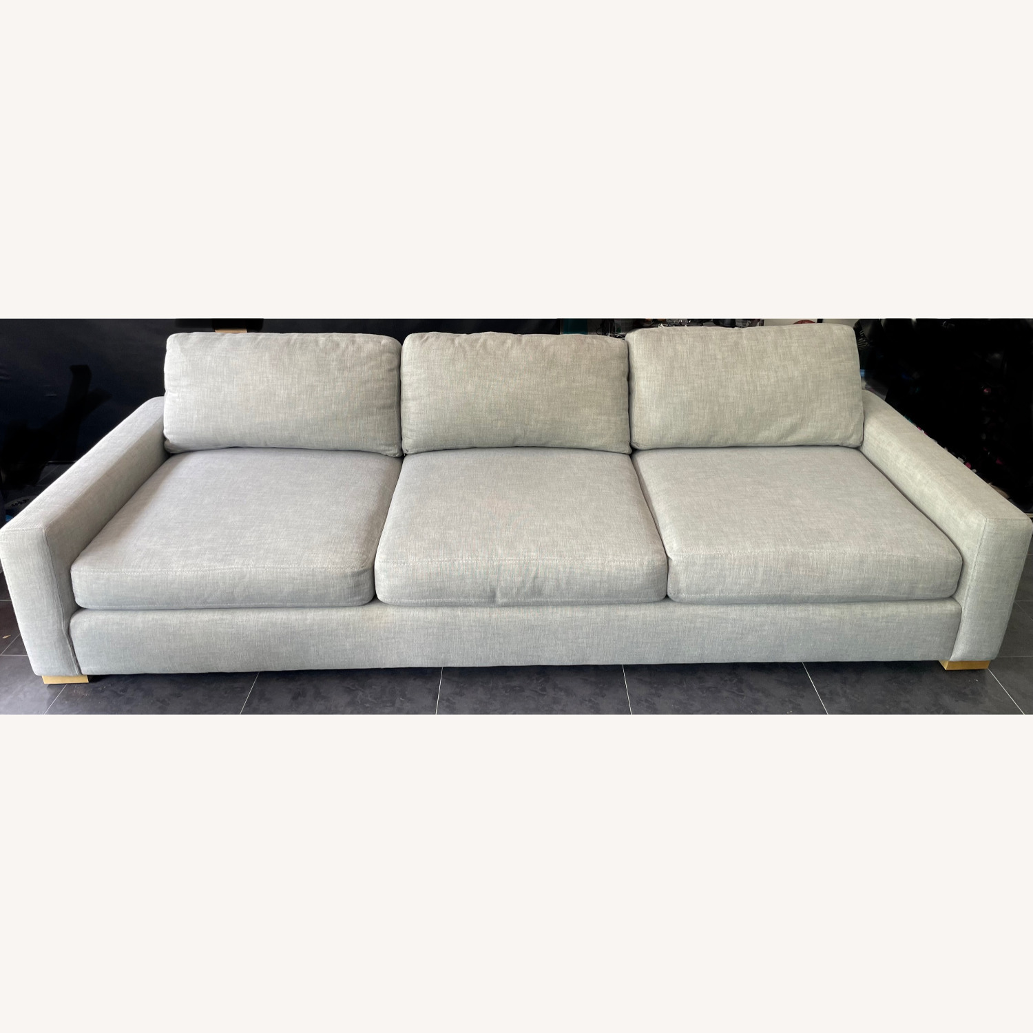 Restoration Hardware Gray Maxwell Sofa - image-1