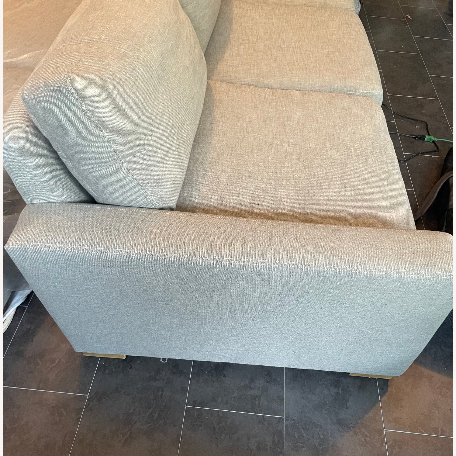 Restoration Hardware Gray Maxwell Sofa - image-2