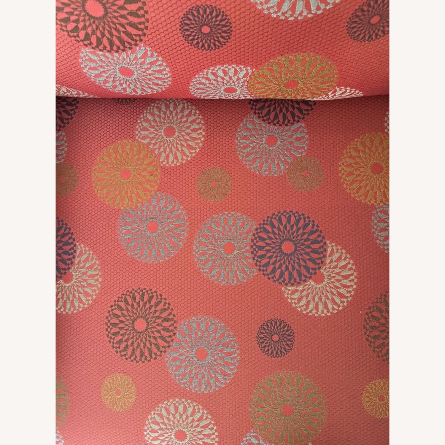 Custom Upholstered Orange Living Room Chair - image-4