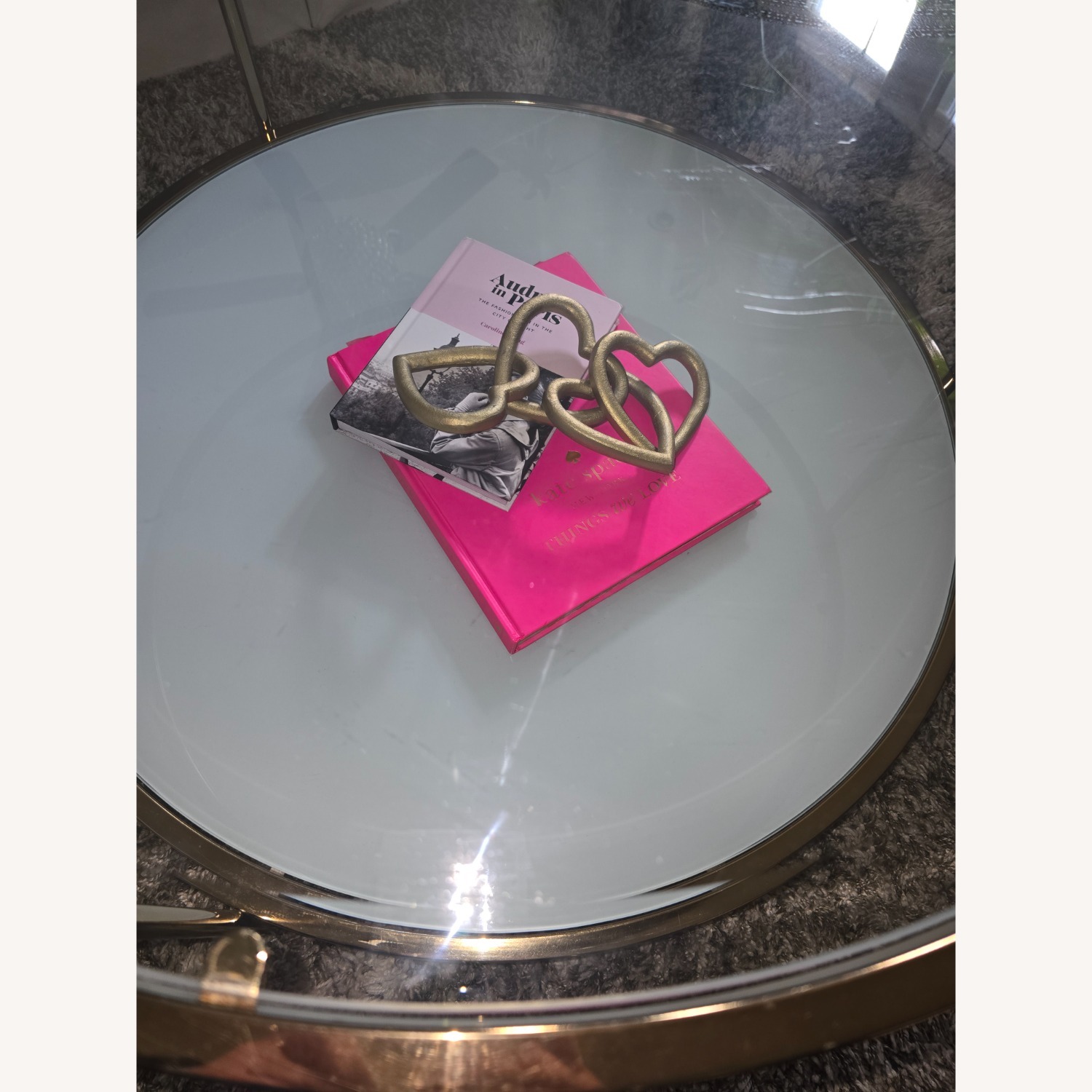 Wayfair Linvel Antique Rose Glass Coffee Table - image-7