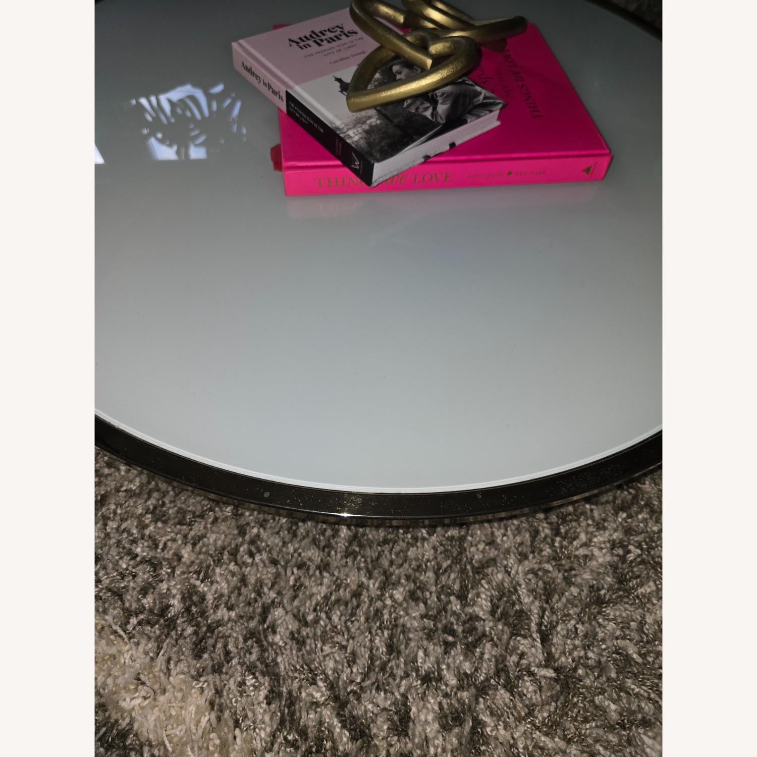 Wayfair Linvel Antique Rose Glass Coffee Table - image-6