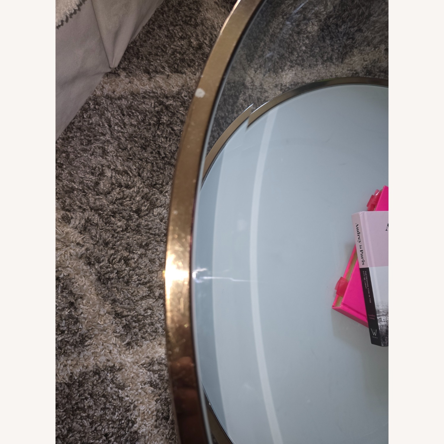 Wayfair Linvel Antique Rose Glass Coffee Table - image-2