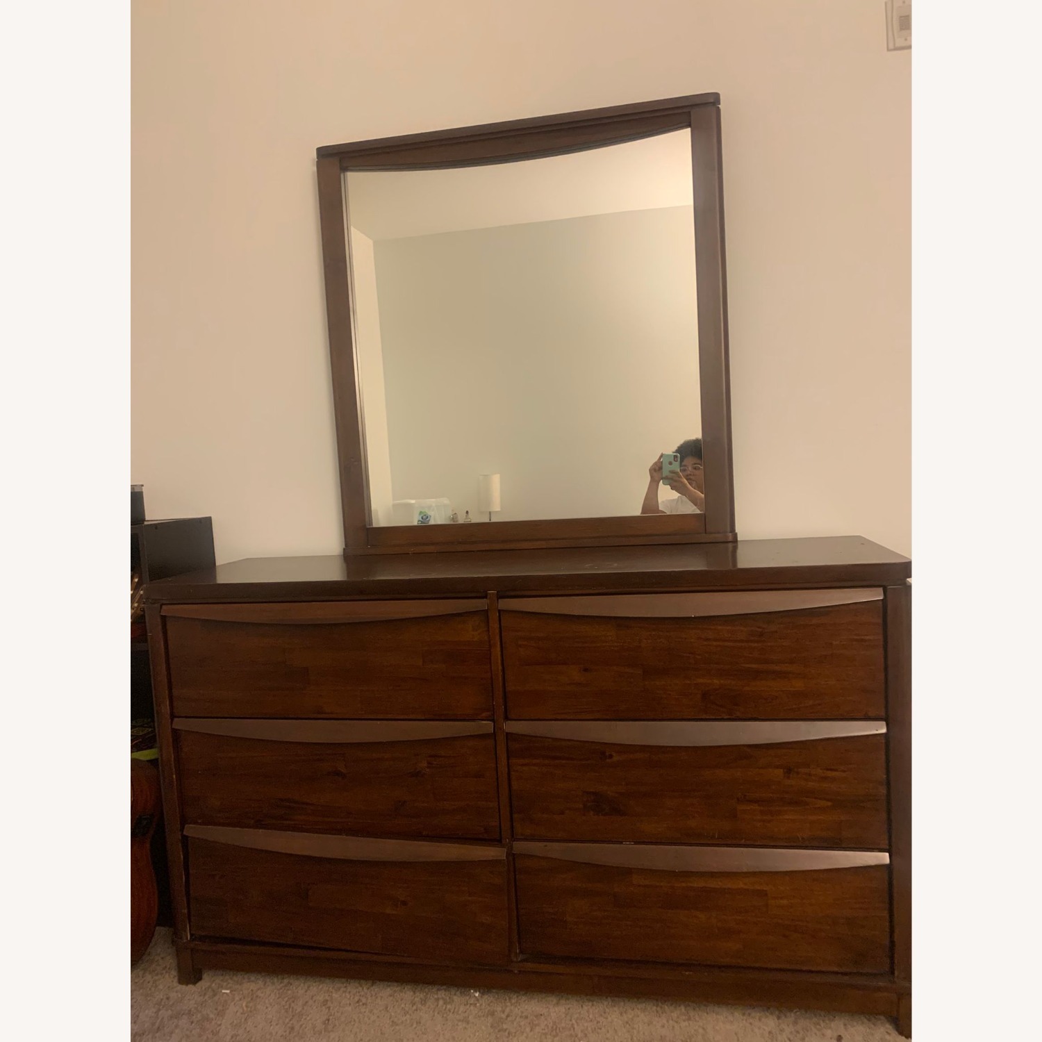 Six Drawer Dresser and Mirror - image-3