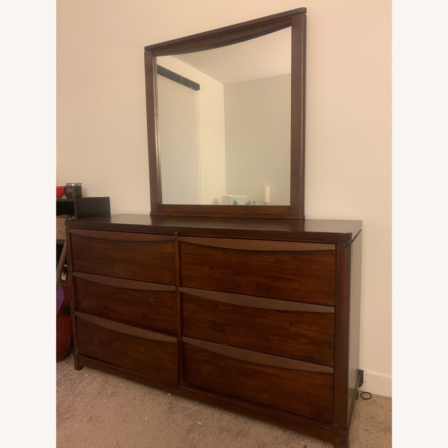 Six Drawer Dresser and Mirror - image-1