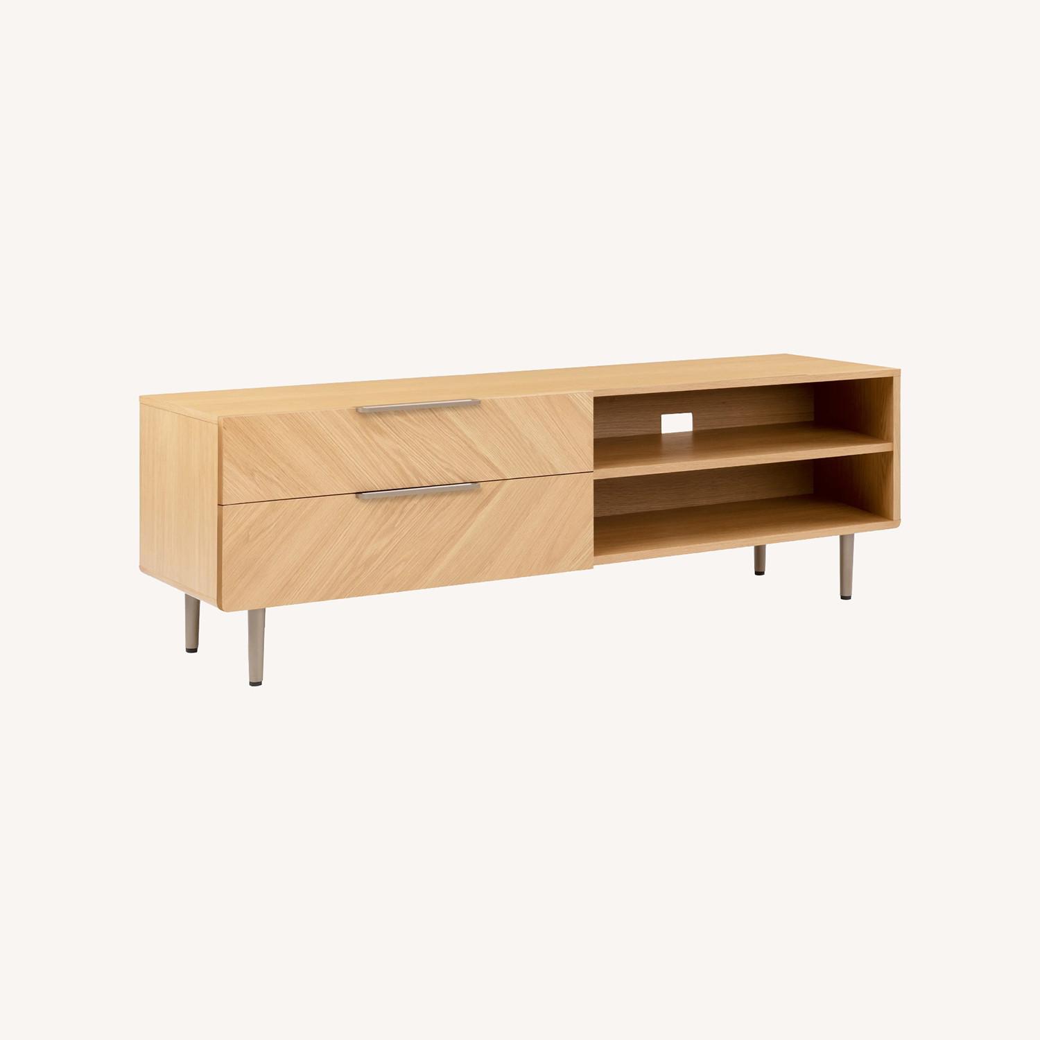 Article Nera 63" Low Media Unit Oak - image-0