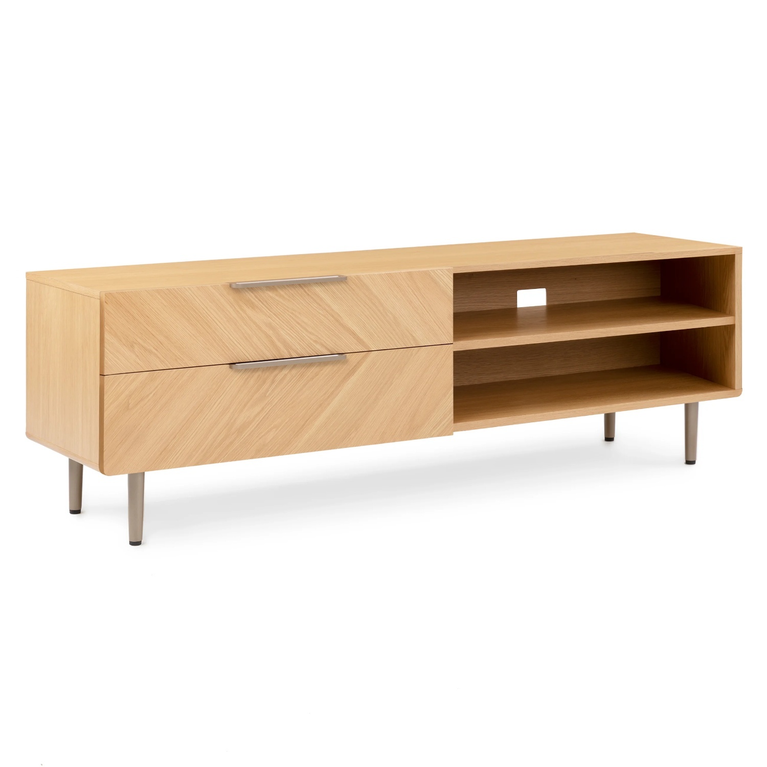 Article Nera 63" Low Media Unit Oak - image-6