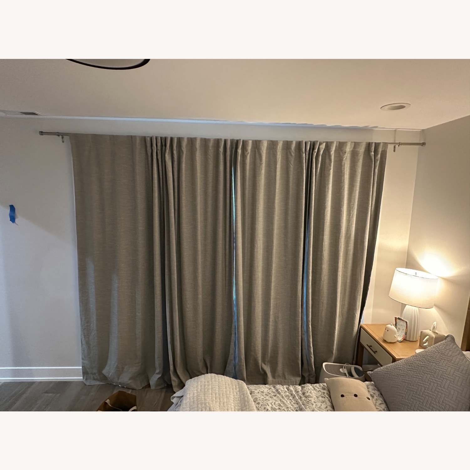 Pottery Barn Emery Linen Blackout Curtain - image-1