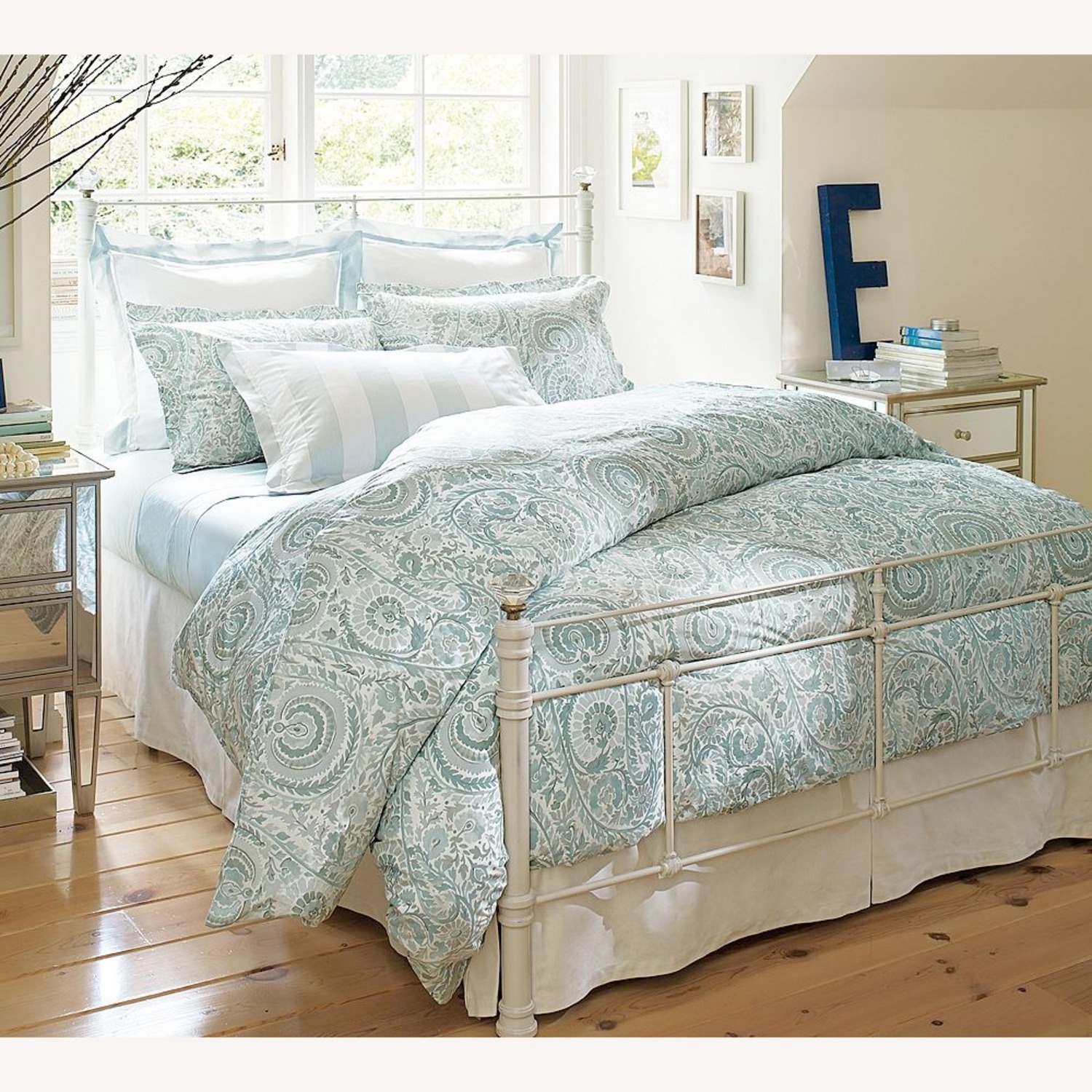 Pottery Barn Claudia Bed Headboard + Footboard - image-1