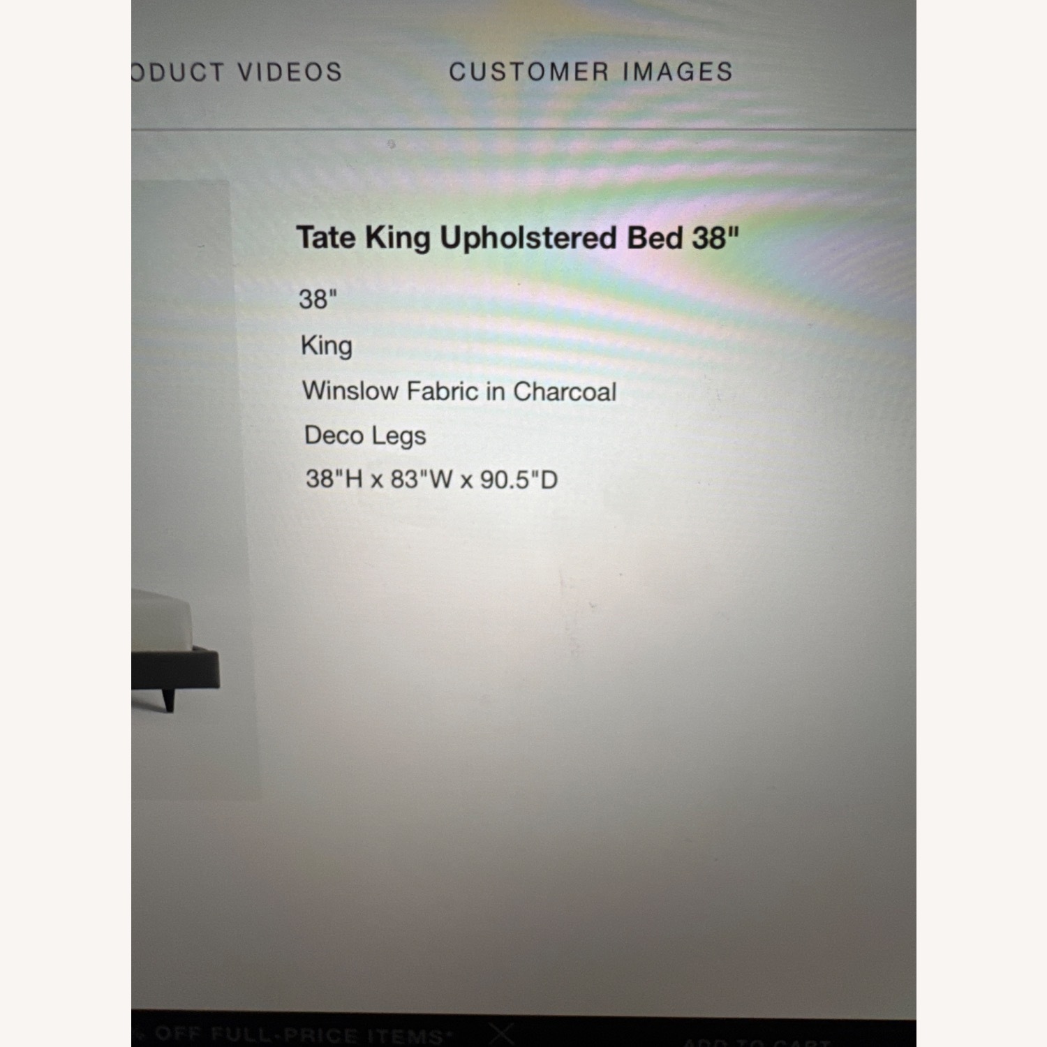 Crate and Barrel Tate Bed - image-3