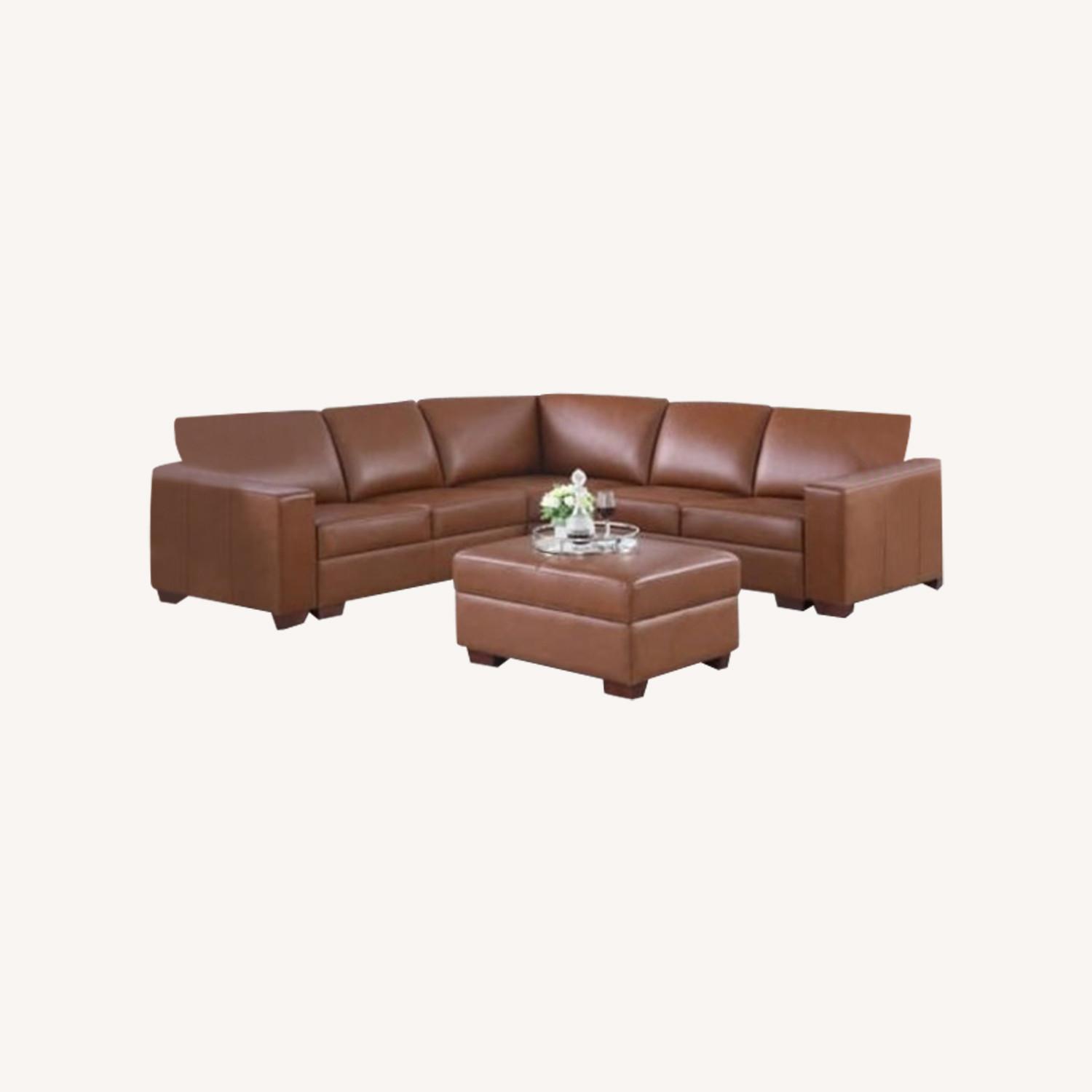 Ruocco 5 - Piece Genuine Cowhide Leather Sectional - image-0