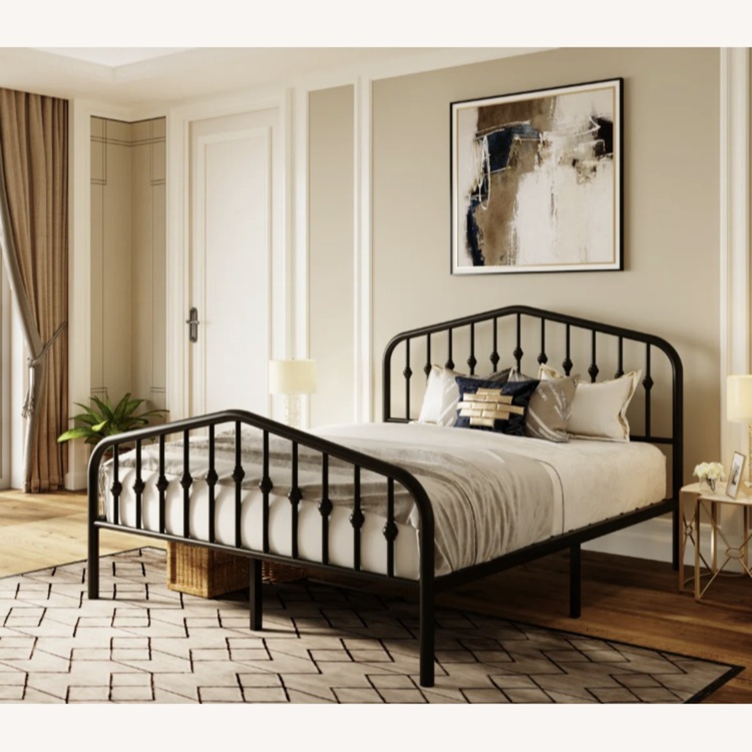 Wayfair Black Metal Platform Queen Bed - image-1