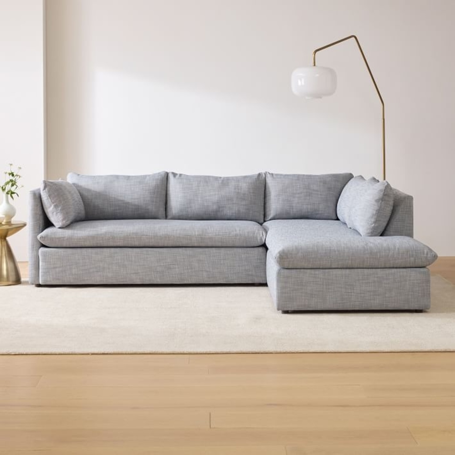 West Elm Shelter 2 Piece Sectional Sofa - image-0