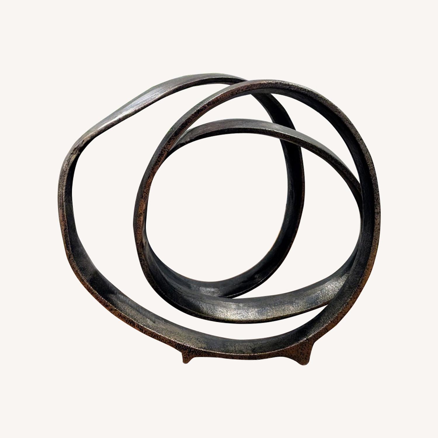 CB2 Lasso Brass Spiral Sculpture - image-0