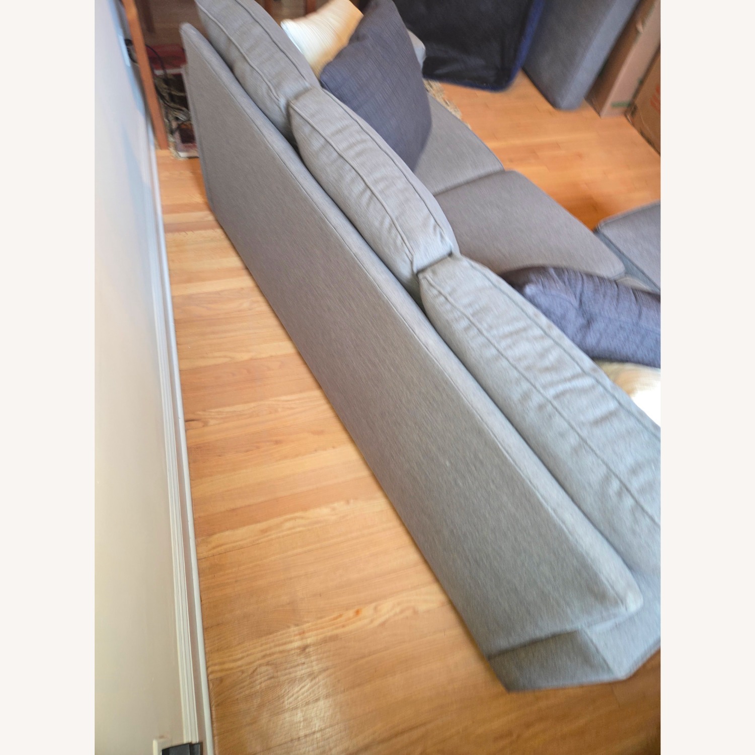 Rowe Ice Blue Sofa Chaise/Ottoman - image-7