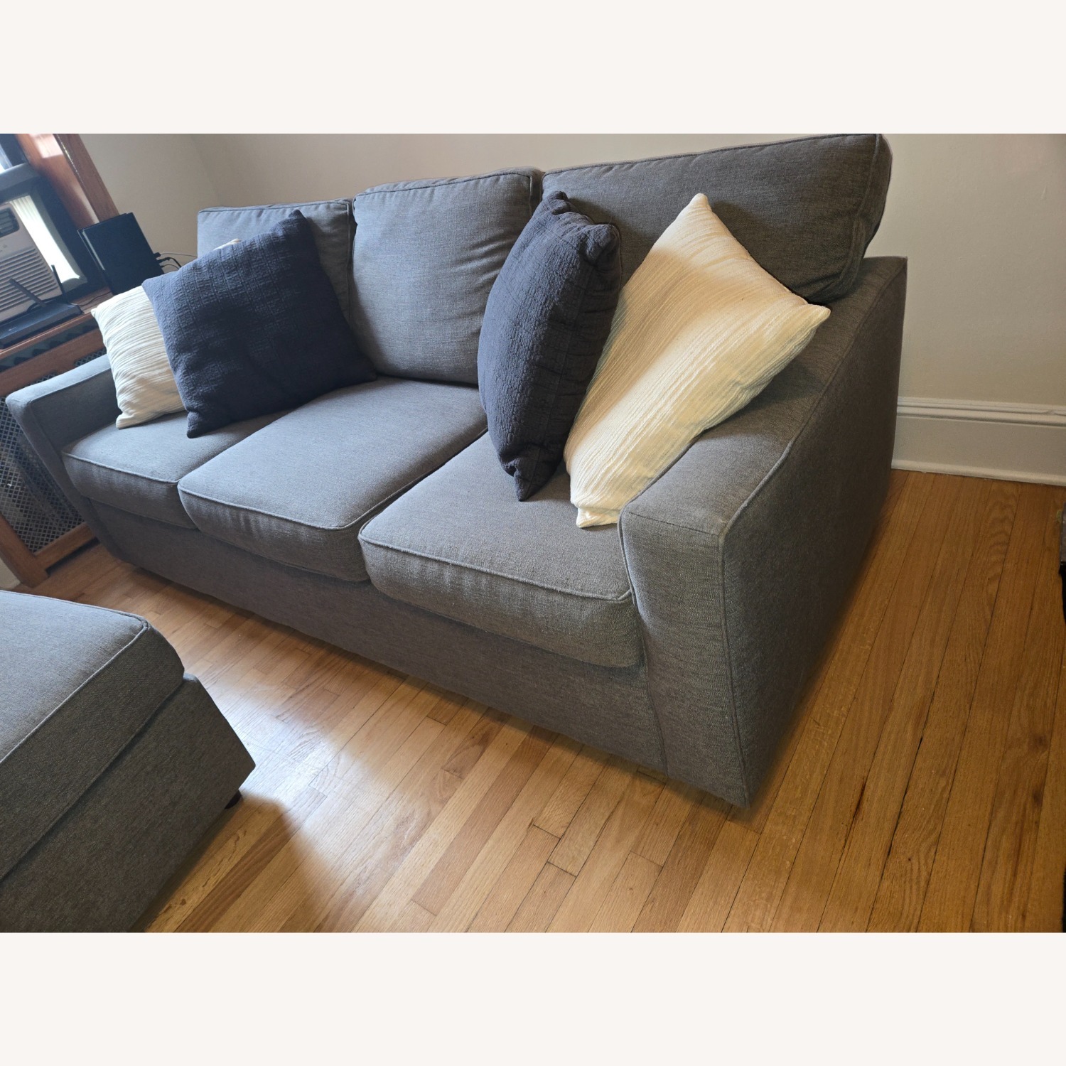 Rowe Ice Blue Sofa Chaise/Ottoman - image-5