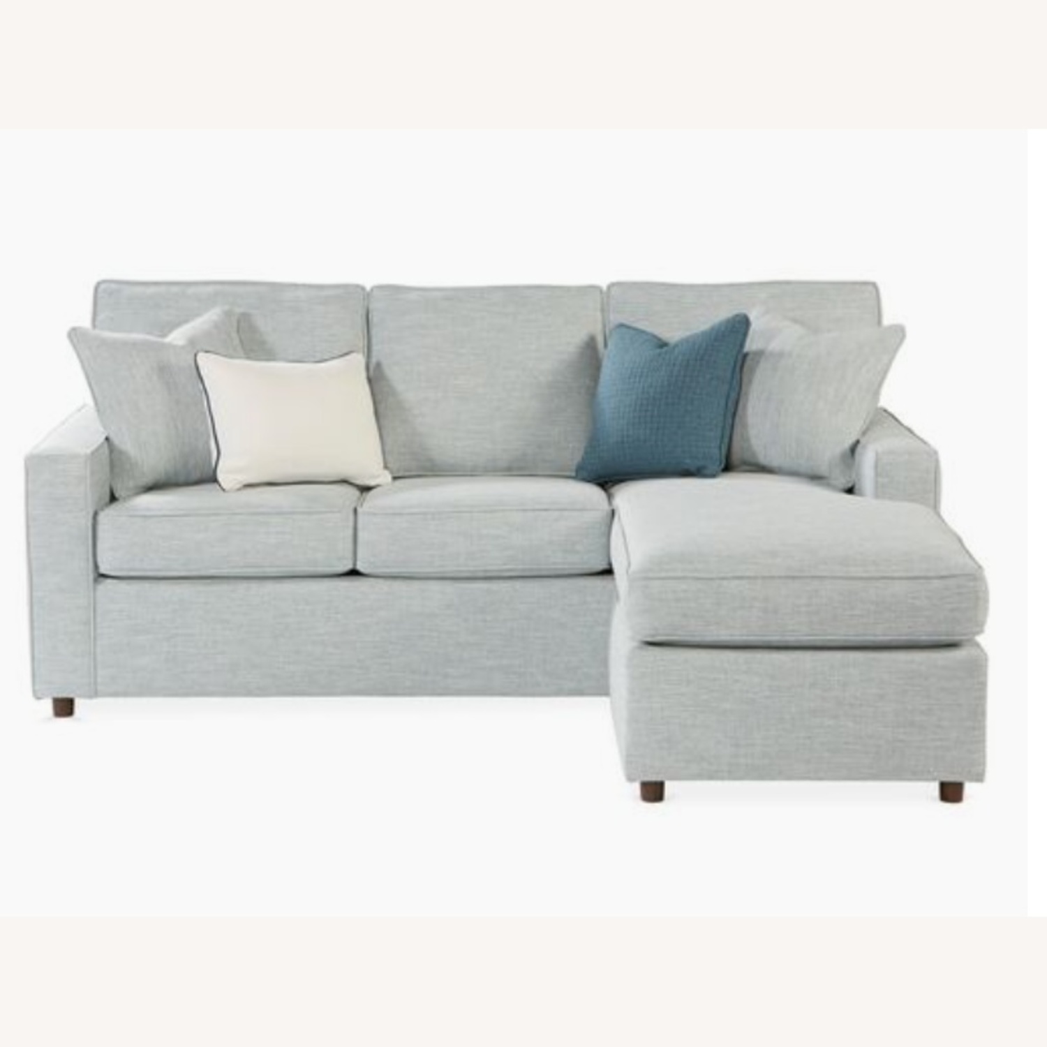 Rowe Ice Blue Sofa Chaise/Ottoman - image-0