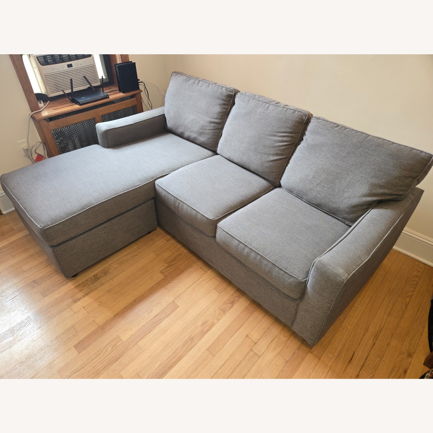 Rowe Ice Blue Sofa Chaise/Ottoman - image-4