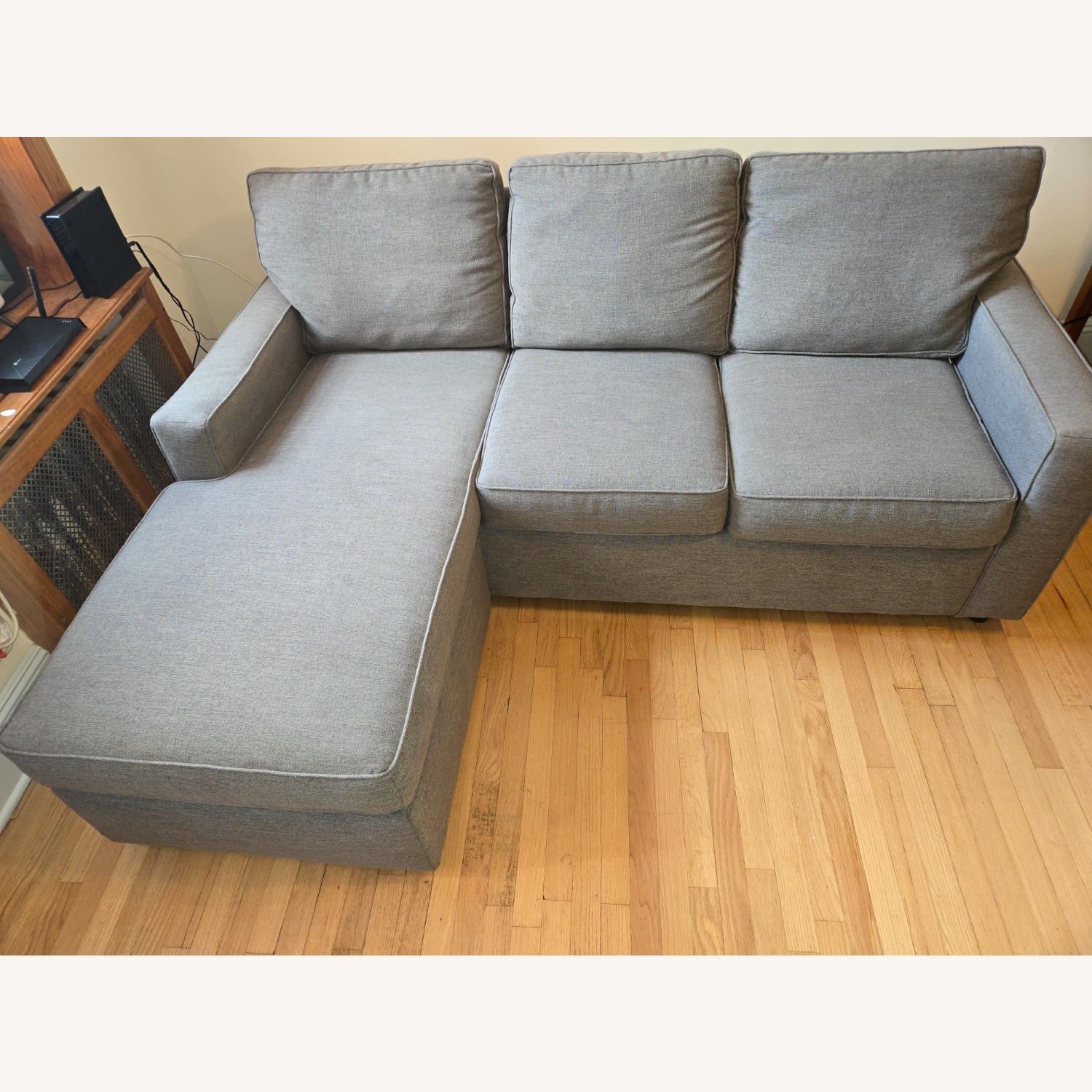 Rowe Ice Blue Sofa Chaise/Ottoman - image-3
