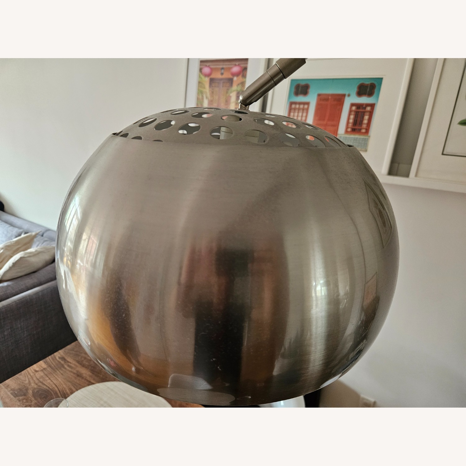 Mid-century Floor Lamp with Narble Base - image-2