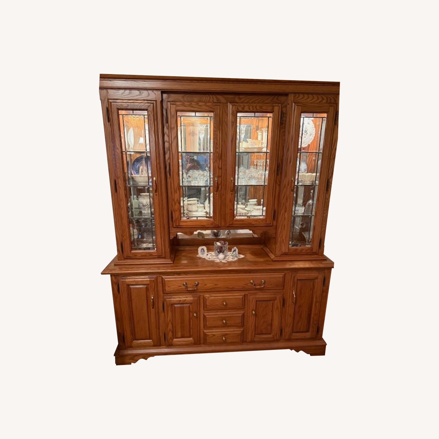 Sold Hardwood Wall Unit - image-0