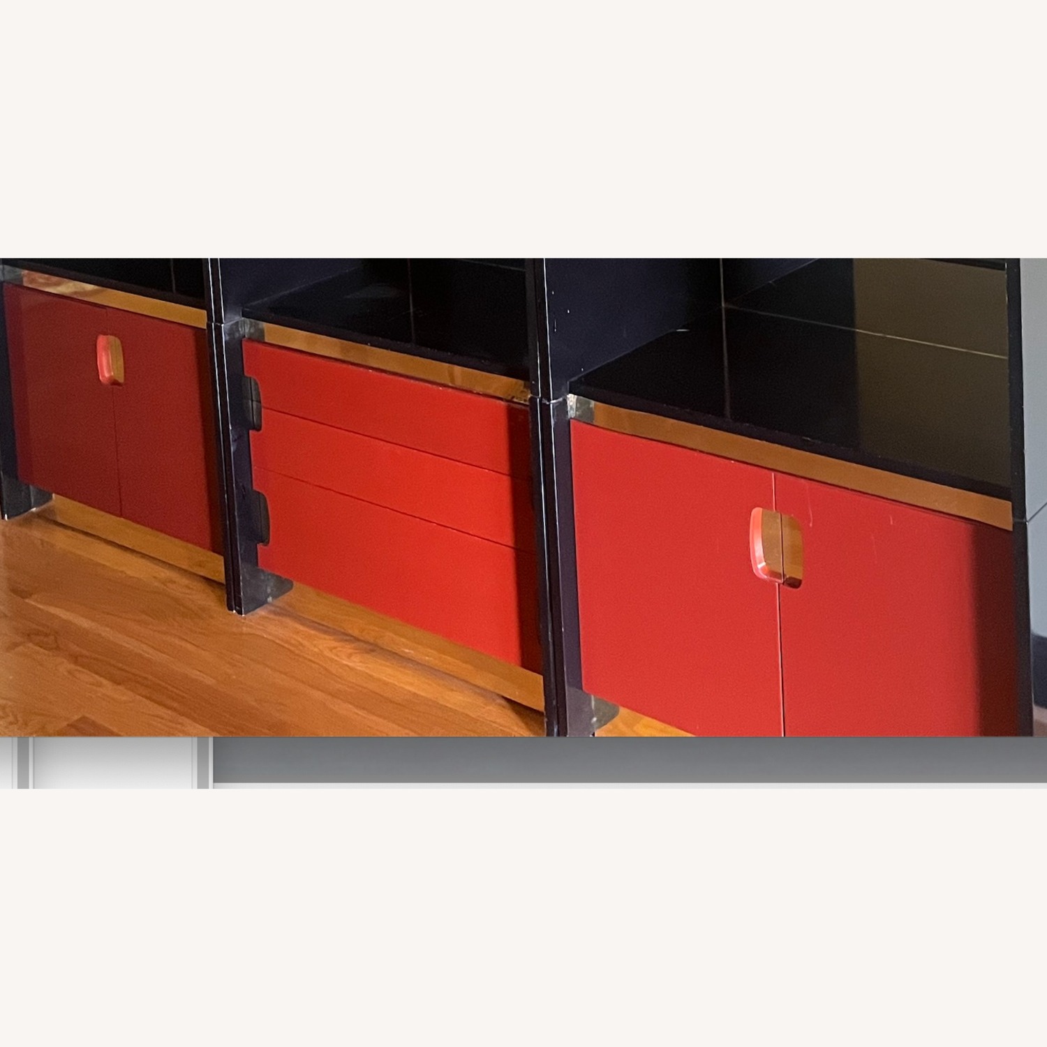 Vintage Mirrored Chinese Wall Unit - image-3