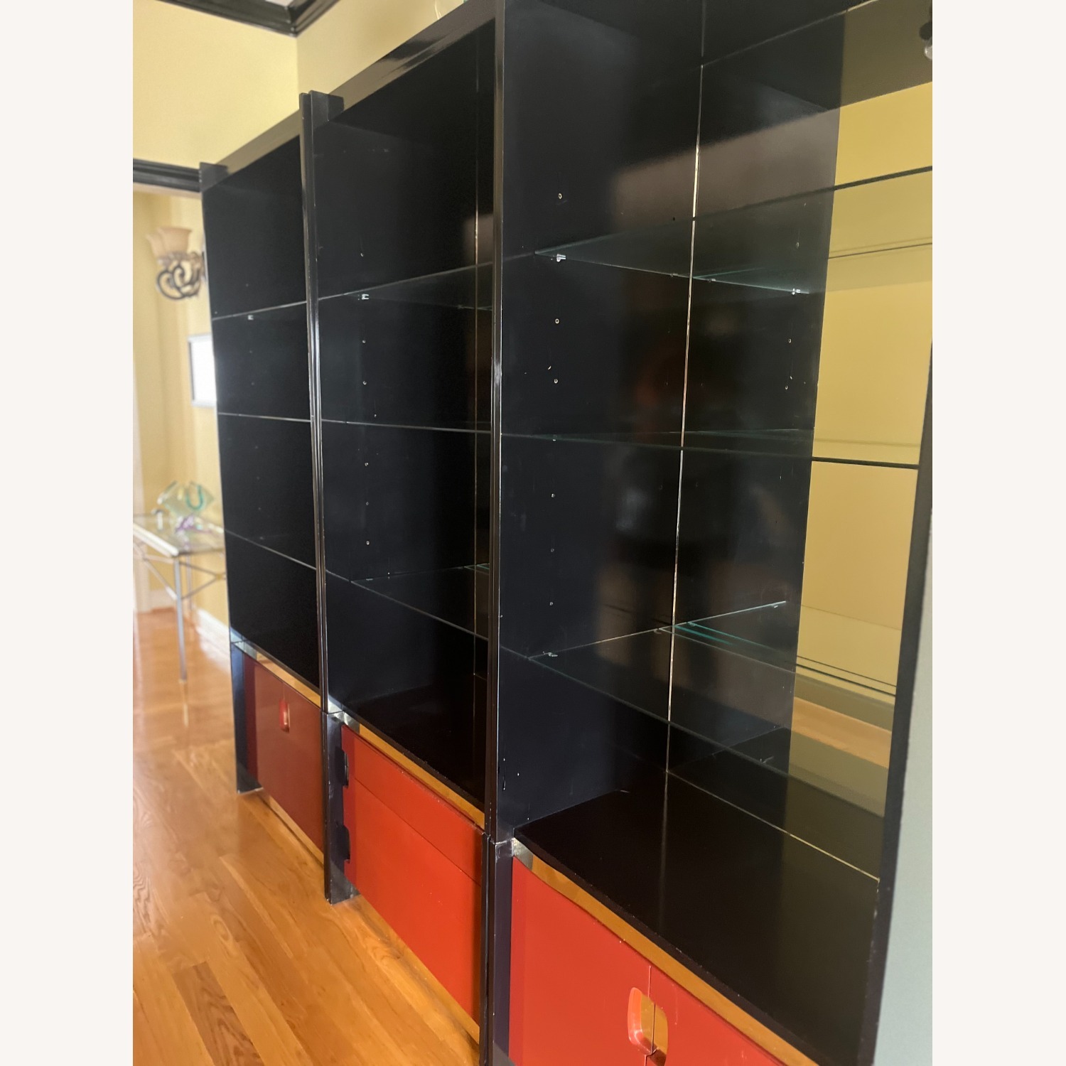 Vintage Mirrored Chinese Wall Unit - image-2
