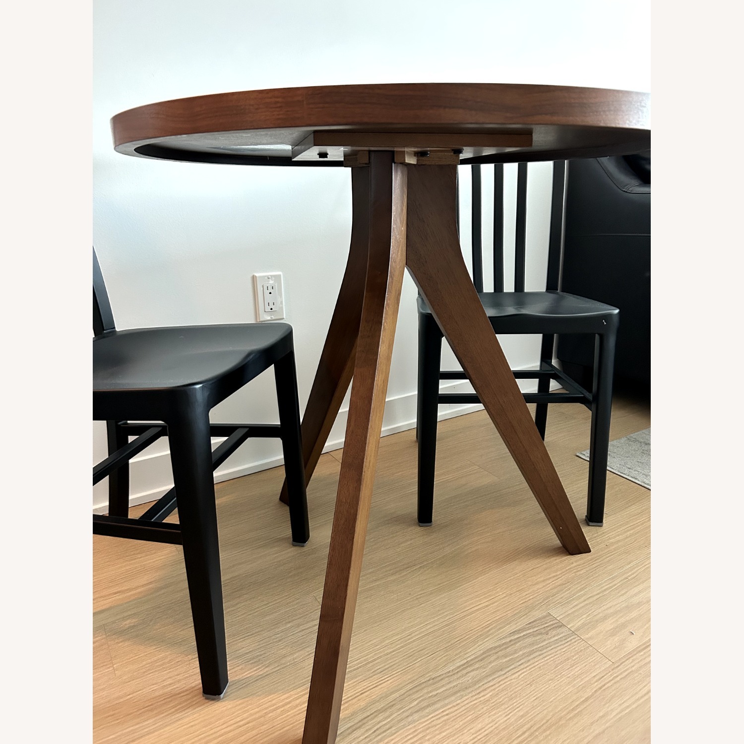 West Elm Tripod Dining Table (30"), & Chairs - image-4